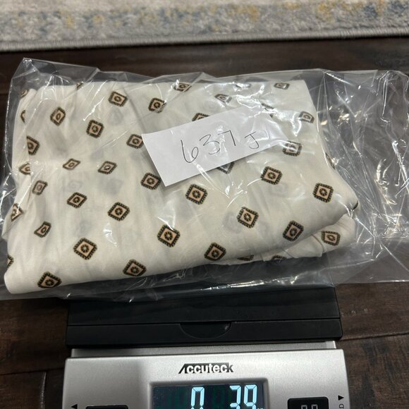 Free People Cream Combo Tie-Front Sleeveless Blouse Sz Small Geometric Print NWT - Picture 10 of 10